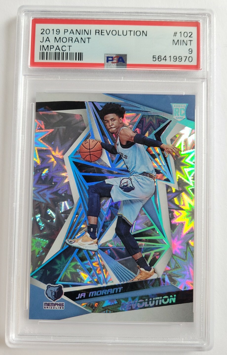 Ja Morant 2019 Panini Revolution Impact RC #15/149 PSA 9 Mint Rookie Grizzlies