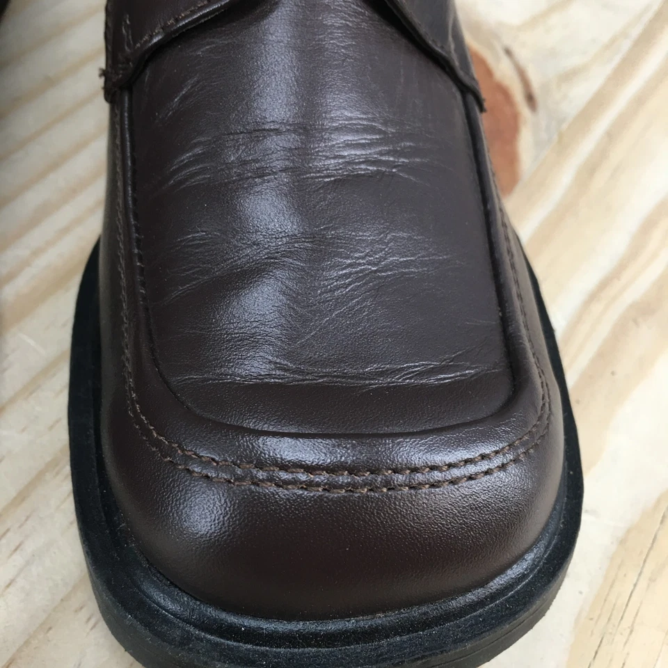Kenneth Cole Reaction Dress Shoes Youth 4 T Flex Sr Oxford Brown Leather Low - Image 4 of 4