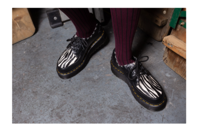 DR. MARTENS RAMSEY ZEBRA HAIR ON&LEATHER PLATFORM CREEPERS MSRP