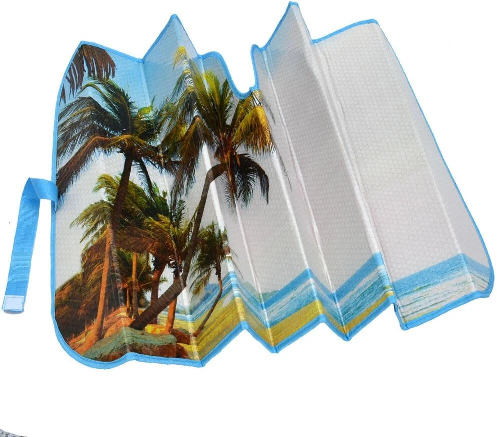 For Chevy New Large 57x27 Beach Car Windshield Popups Sunshade Bundle