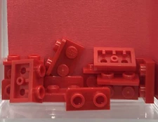 LEGO Parts Lot (10) ~ Red Bracket 1 x 2 - 1 x 2 Inverted Plate ~ No 99780 ~