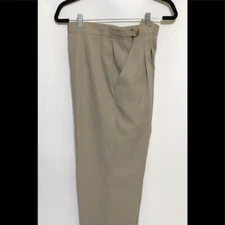 COUNTERPARTS Womans Burlap Pleated Pants 14S Straight Leg NWT