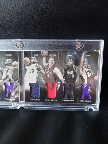 2011 Preferred Slam Dunk 8 Player Game Worn Jersey Booklet LeBron Kobe Dr J /99 - Picture 5 of 8