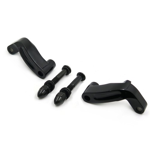 SMT - Adaptateur de montage rétroviseurs en alliage d'aluminium noir compatible avec H-D Fat Bob Soft - Photo 3 sur 5