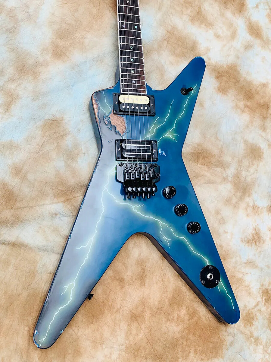 Hot Sale Aged/Relic, Dimebag Darrell, The Dean From Hell,Blue