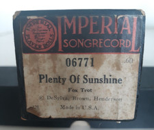 Imperial piano roll 06771 Plenty of Sunshine fox trot