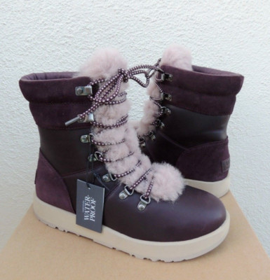 UGG VIKI PORT LEATHER SHEEPSKIN WATERPROOF WINTER BOOTS, WOMEN US 6/ EUR 37 ~NIB