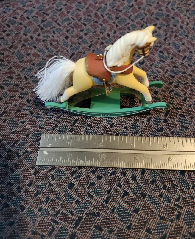 1986 Hallmark Keepsake Ornament  "Rocking Horse" Collector's Series with Box