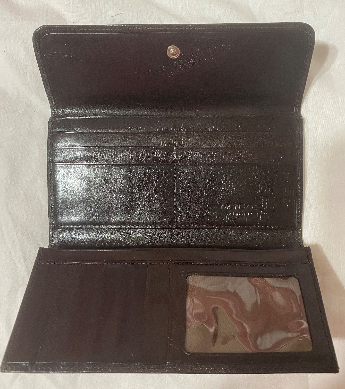MONSAC Original Leather Vintage Checkbook Wallet with… Gem
