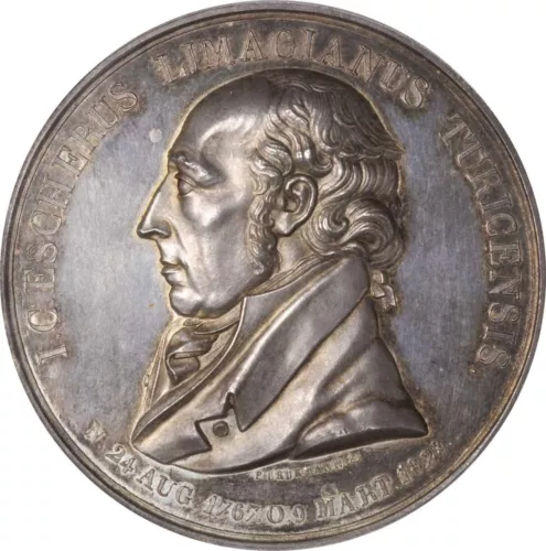 Switzerland - 1823 - "Hans Conrad Escher von der Linth" Silver Medal - NGC MS64
