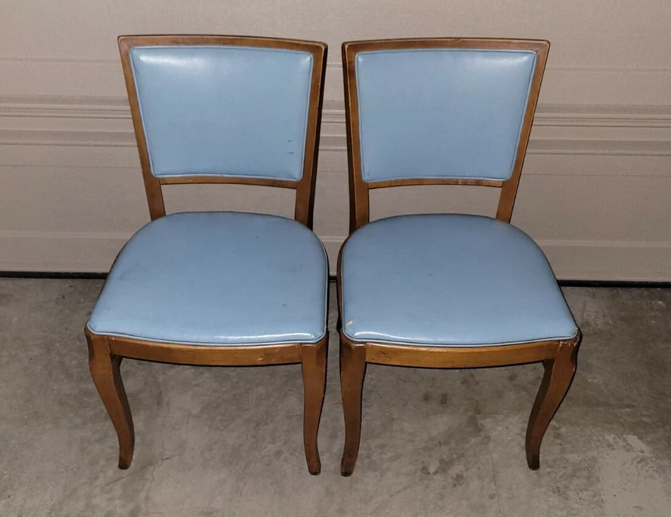 Lote de 2 sillas azules modernas Thonet Mid Century / retro años 50 Foto 2 de 4