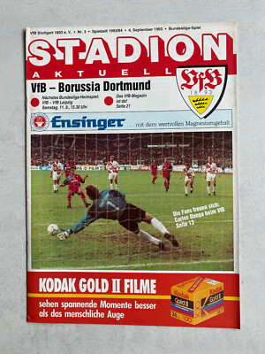 BL 93/94 VfB Stuttgart - Borussia Dortmund, 04.09.1993 - Eike Immel