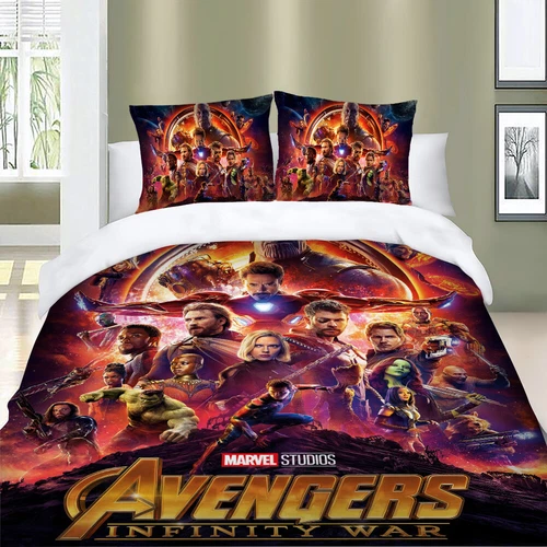 Avengers Marvel Quilt Cover Duvet Cover Bedspread Bedding Set Single King Size - Picture 6 of 14