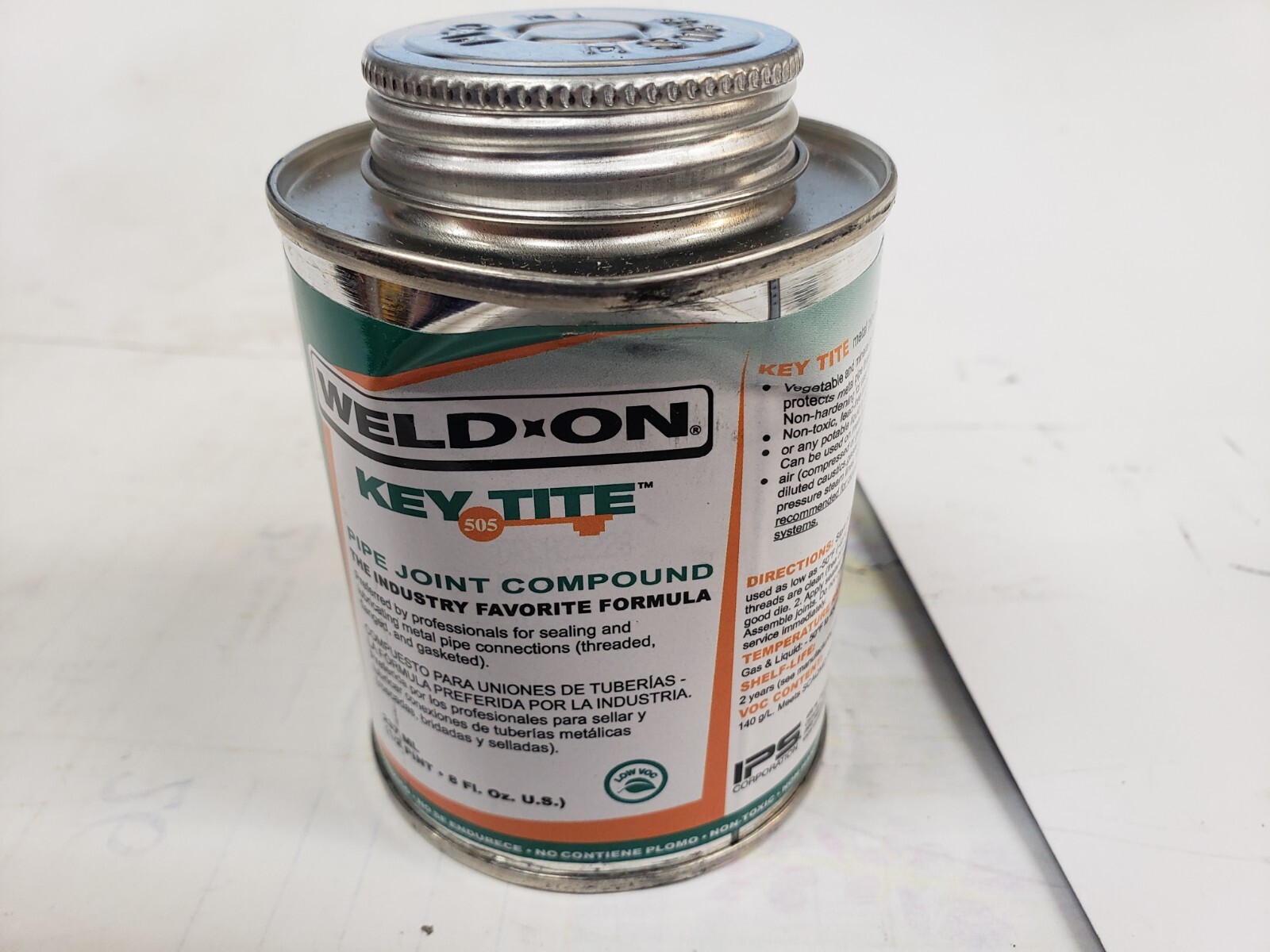 WeldOn® Key Tite 505 10068 Pipe Joint Compound 1/2pt HRI Day India