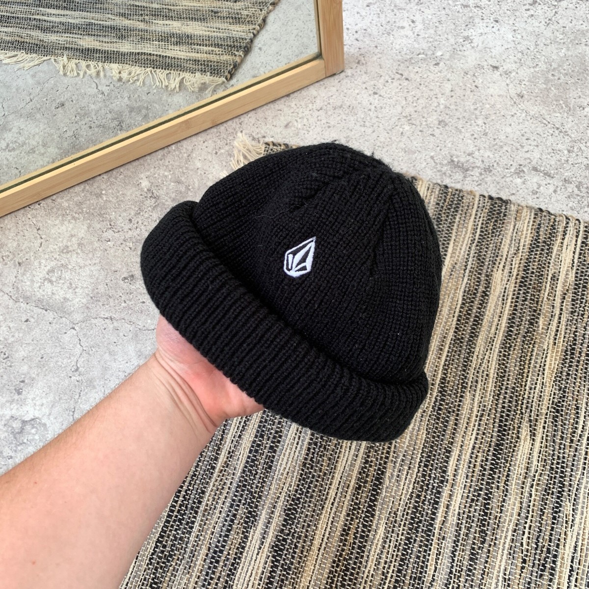 Volcom Beanie Winter Knit Hat Cap Black One Size