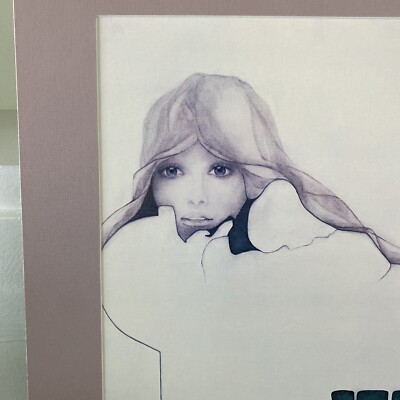 Vintage 1970's Christine Rosamond Blue Ice Art Print Matted | eBay