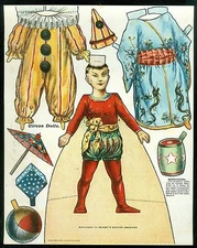 Art Supplement Hearst's Boston American  - Circus Dolls 1905 Asian Paper Doll 