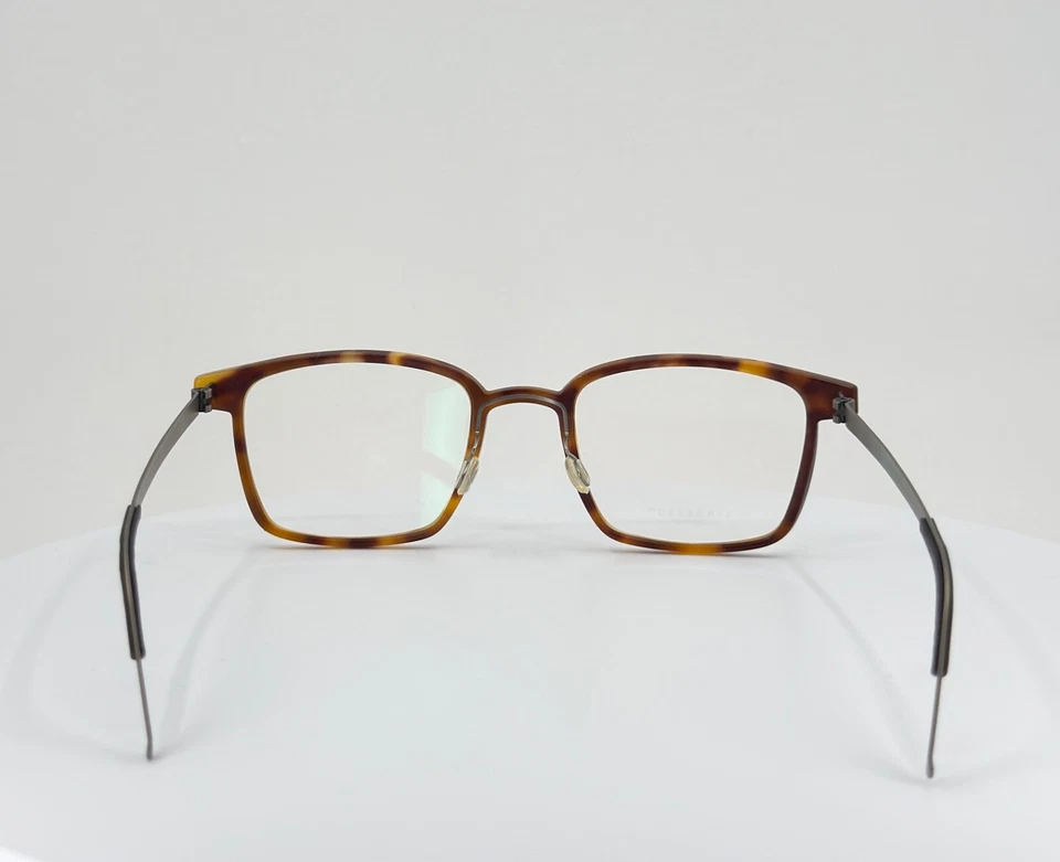 LINDBERG ACETANIUM 1250 080/A8F3 AH42 Tortoise Square Eyeglasses 50-20-125 B:38  - Image 4 of 4