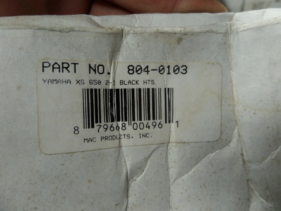 Sistema de escape megáfono negro/cromo NOS MAC 2-en-1 compatible con Yamaha XS650 804-0103 Foto 2 de 4