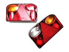 Set 2 lampadine a baionetta fanale posteriore sinistro destro rimorchio triangolare