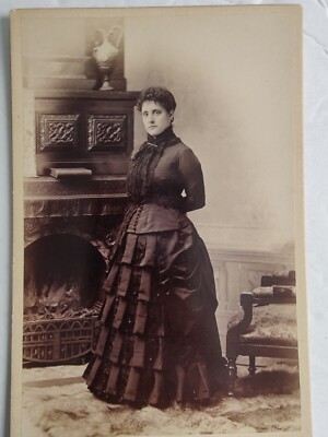 Vintage Cabinet Card Frau Von J M Brainerd In Rom, New York