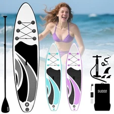 SUDOO 10FT Inflatable Stand Up Paddle Board 6' Thick Blow Up SUP Paddle Board