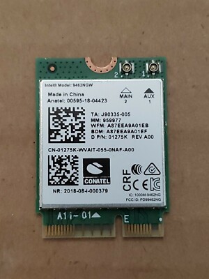 Intel 9462NGW 802.11AC+BT4.2 Mini NGFF WiFi WLAN Wireless Adapter Card ...