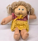 Vintage 1982 Cabbage Patch Kids Doll Pigtails Green Eyes W/ Clothes 15"