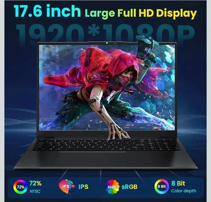 Portátil jumper 17,6 pulgadas, 16 GB de RAM (soporta ampliable hasta 32 GB), ROM de 640 GB Foto 3 de 4