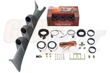 GlowShift Boost EGT Fuel PSI Gauges + Gray Pod for 99-07 Ford Powerstroke F350