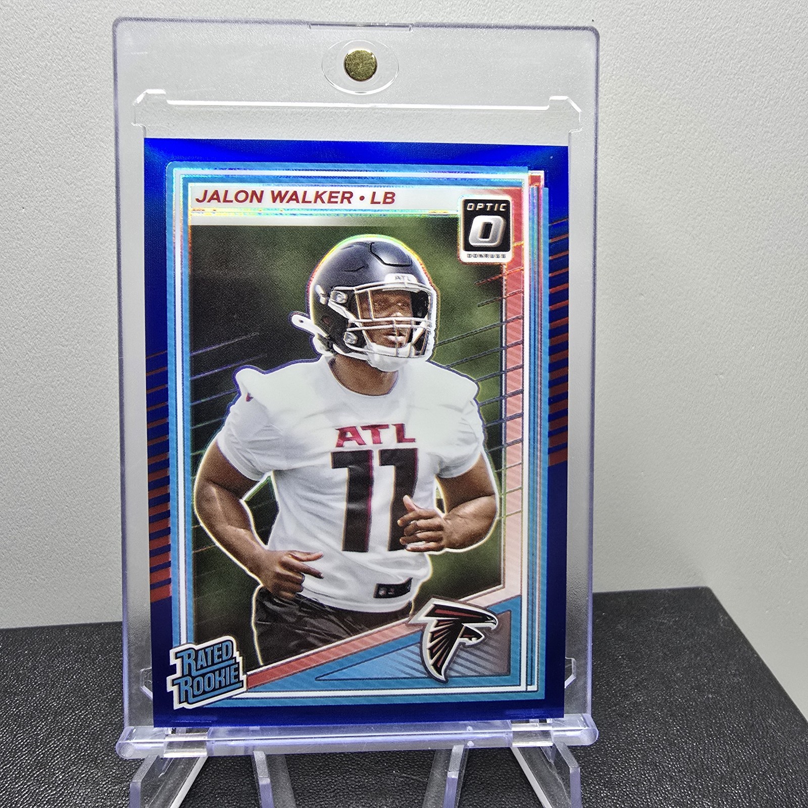 2025 Panini Donruss Optic Rated Rookie Jalon Walker #290 Blue Prizm 21/249 (RC)
