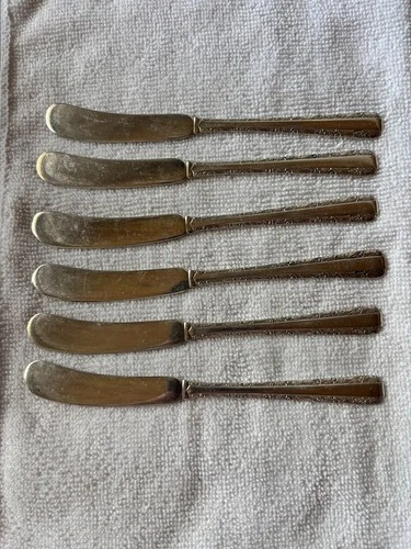 Towle Candlelight Sterling Silver Butter Spreaders Knives Solid Silver 6 Total