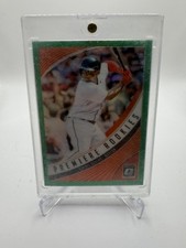 2018 Panini Donruss Optic - Premiere Rookies Rafael Devers #PR1 Green Prizm /5