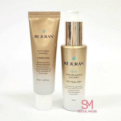 REJURAN Healer Turnover Hautpflege Set Ampulle Dual Effect + Creme (2 Stück)