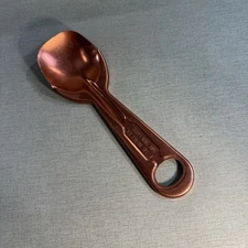 Vintage 8" SHORT'NING Spoon ICE CREAM Scoop Rose Gold Color Aluminum