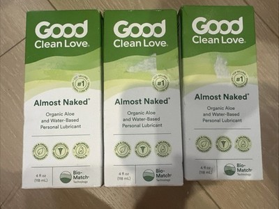 Lot Of 3 Good Clean Love Almost Naked Aloe Water Based Personal Lubricant 4oz Ea