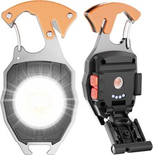 Keychain Flashlights, Portable Rechargeable COB Work Light Emergency Light with