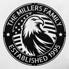 Personalized American Eagle Metal Sign Custom Name Home Decor Gift for Patriot