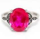 1CT Heat Treated Rubellite Tourmaline 925Sterling Silver Ring Sz 8 PC9-4 — photo 1