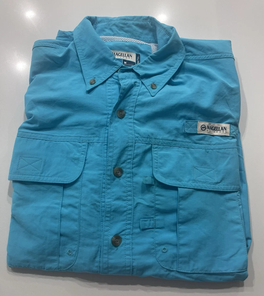 Magellan Men's Relaxed Fit Moisture Wicking Fish Gear Fishing Short Sleeve Shirt - Image 2 of 4