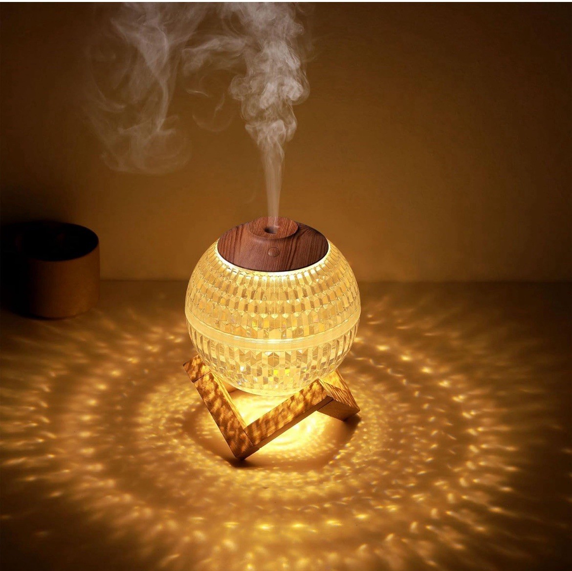 Crystal Ball Bedroom Night Light Humidifier, Transparent Shell