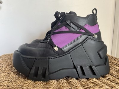Swear London Amazon Black Purple Platform High Top Sneakers EU 39 Women's  8