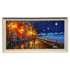 Hand-Painted Impressionist Cityscape