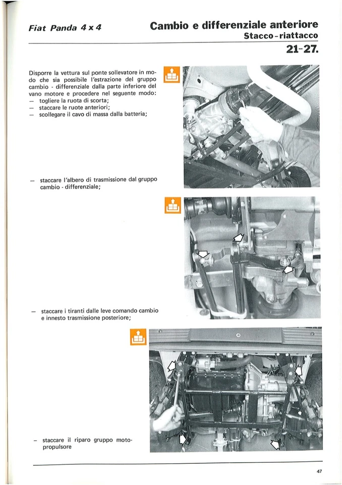 FIAT PANDA 4x4 prima serie - 1983 - 1985 - MANUALE OFFICINA - in italiano - Immagine 4 di 4
