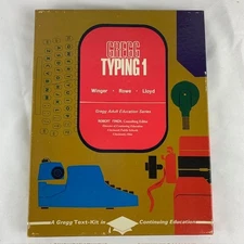 1965 GREGG TYPING 1 Teachers Edition Vintage Workbook Kit Adult Education Lot