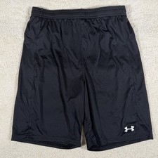 Under Armour Black Loose Fit Shorts With Logo Boys Size XL