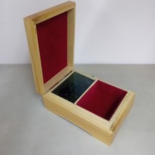 CARILLON PORTAGIOIE VINTAGE NOS Legno Rosa/Camelia 15x11x6 cm Scatola Musicale