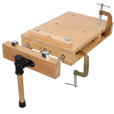 Woodworking Bench Vise Portable Hard Wood Workbench with 2 G-Type Fixing Clips