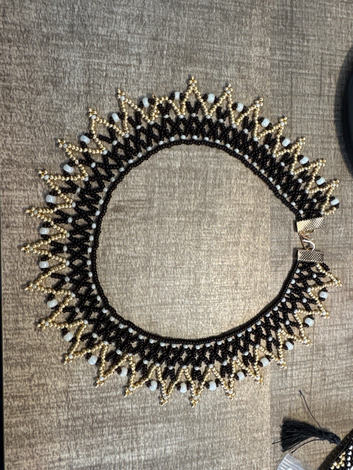 Collier Nuit Royale en pierres fines, ras de cou fait main style haute joaillerie