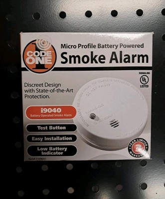 Kidde Code One (21026056) Model i9040 Ionization Micro Profile Smoke Alarm, NEW